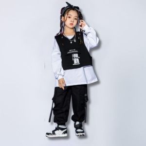 JEAN Setelan Baju Dance Anak Perempuan Korea  3in1 Usia 2-14 Tahun LITTLE ROOM KIDS