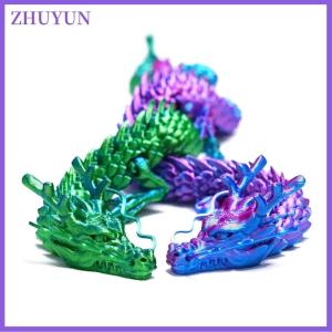 ZHUYUN 3D Printed Chinese Dragon Full Body Joints Movable Home Furnishing Decoration Ornament Worth Collecting Creative Toys