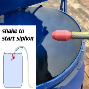 LIVELYN Self-Priming Siphon Pump Manual Shake Automatic Garden Hose Drainage Tool Portable Pump Oil Pipe Joint for Outdoor Patio Watering Accessory
