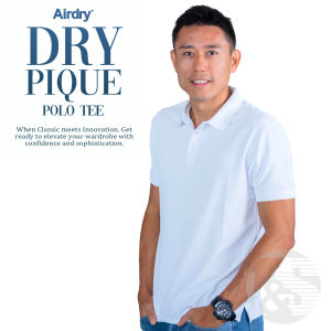 Airdry™️ Dry-Pique Polo Tee Short Sleeve for Men & Woman  Plain Polo Comfy Tee NO Airdry logo on sleeve.