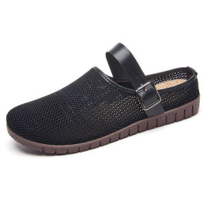 Free Shipping New WomenS Shoes Mesh Slip-On Casual Shoes Breathable Slippers Comfortable Half-Slippers Lightweight WomenS Shoes
