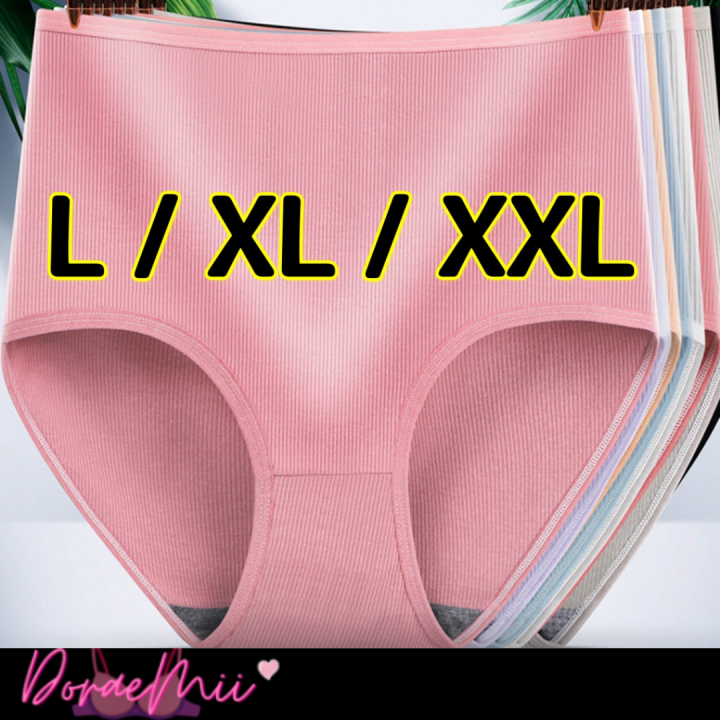 Doraemii Panties Women Plus Size High Waist Panties L~XXL Spender Women  Underwear Women Polyester Seluar Dalam Wanita Celana Dalam Wanita