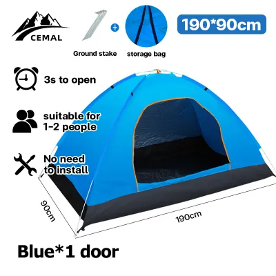 FINNA Tents for camping 2/4/6 person tent outdoor heavy duty picnic camping portable camping tools and equipment tent foldable automatic pop-up rainproof mosquito screen large space automatic speed opening 5 side ventilation panoramic camping tent