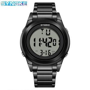 FCSYNOKE SYNOKE Top Brand Luxury Stainless Steel Alarm Hour For Mens Watches Fashion LED Men Digital Wristwatch Waterpoof