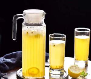 Jug Kaca Jug air Minuman Tahan Panas Glass Water Jug Heat Resistance Drinkware glass Jug Glass Jug Teko Kaca 1.1L