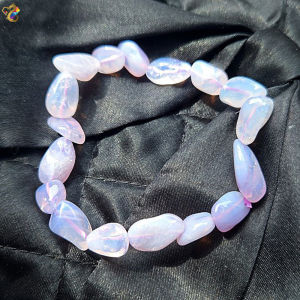 Graduation Grade Free Form Scorolite Lavender Moon Quartz Bracelet
