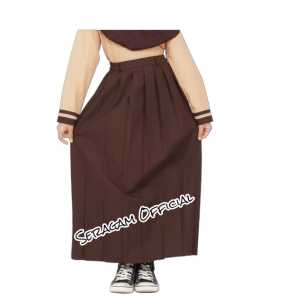 Rok Panjang Sekolah SD Seragam Sekolah Rok Rempel Panjang Merah Coklat Hijau MI Hitam MI Putih SD/MI Kelas 1-6