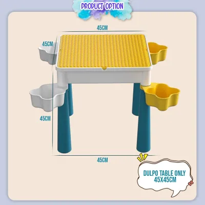 [Little B House] Large Kids Multi-Function Table Building Blocks Compatible Block 积木桌 Meja Blok - BT179