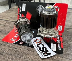 Lampu LED Utama Motor Mobil H4 Laser Ka-kra D2 2 Warna Putih Kuning AC DC Yamaha Vixion Ninja R15 Pulsar