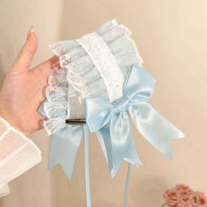 3GGINEII Lace Cat Ears Headband Lolita Bow Headwear  Cosplay Head Wrap Hair Accessories