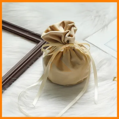 【K-Home】Gift Bag Sweet Candy Packing Velvet Pouch Baby Shower Gift Drawstring Bags Party Wedding Full MoonFavors Bags