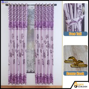 Gorden Import Mewah 2023 Kain Blackout Floking Tebal Bludru Embosh Motif Bunga Tulip