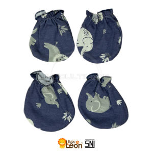 2in1 Sarung Tangan + Sarung Kaki Bayi Newborn BABY LEON DS-121 Sarung Tangan Dan Kaos Kaki Baby New Born Pelindung Tangan dan Kaki Bayi Baru Lahir