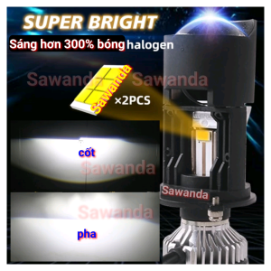 Đèn Led P6 plus công xuất 65W chân H4 sáng manh sáng rộng với quạt không dây