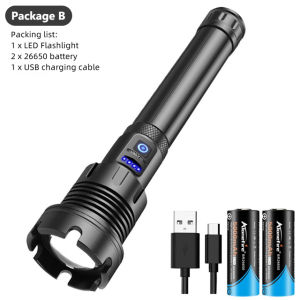 Alonefire Đèn Pin LED XHP90 Mạnh Nhất H54 Đèn Pin Phóng To Chống Nước Đèn Cầm Tay Để Câu Cá Đêm Ngoài Trời