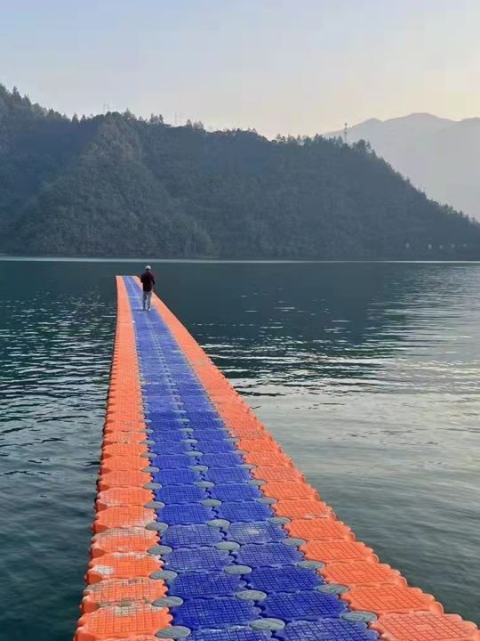 Floating Raft Ph Floating pontoon platform cage fishing floating platform motorboat ...