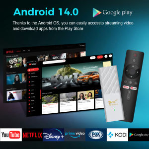 Smartifact MXQ Pro TV98 ATV X6 Stick Ultra HD 4K Andriod 14.0 2.4G/5G Dual WiFi Smart TV Stick Number Key Remote Control And Infrared Learning Key ATV System H1313 Plug In Mmemory Card Quad Core Media Player Set Support DLNA Airplay Miracast TV Receivers