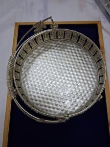 German Silver Flower Basket - Traditional & Elegant Pooja/Home Decor Accent for Offerings