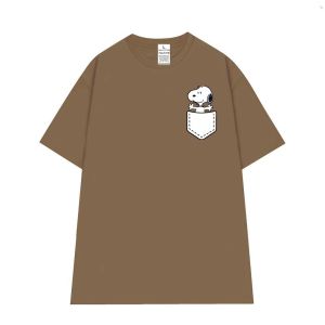 Áo thun HYKOREA Basic Cotton 100% Nam Nữ Form Oversized Logo Snoopy 1304