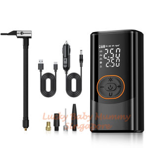 Portable Wireless Air Compressor Dual Screen Tire Pump Car Bicycle Ball Inflator【Lucky Home】