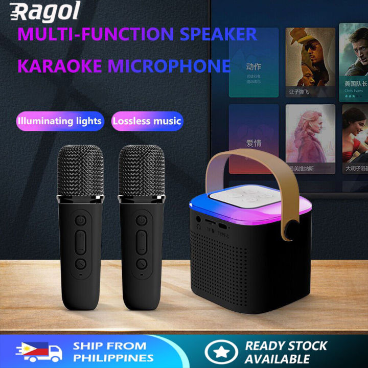 Y1 Portable Bluetooth Speaker Wireless Dual Microphone Karaoke Speaker ...