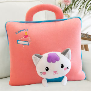 หมอนผ้าห่ม รูปสัตว์ หมอนผ้าห่มซุกมือ ผ้าห่มนาโน ผ้าห่ม นุ่มนิ่ม น่ากอด 100x160cm หมอน38x38cmไซส์ใหญ่ ของขวัญปีใหม่