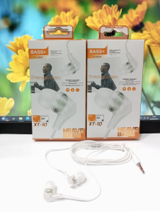 Handsfree Transparan + MIC XT-10 Stereo Earphone Headset in-Ear Extra Bass