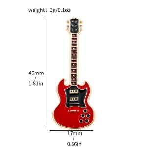 THANKSKY Hoạt hình Ghim Cài Đàn ghi ta Ban nhạc rock Hài Hước Ghim tráng men Đàn ghi ta Chốt đàn guitar Kim loại Huy hiệu ve áo Đàn ghi ta Áo sơ mi denim
