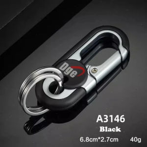 Solid Color Zinc Alloy Waist Hanging Lock Keychain Mens Business Car Keychain Double Ring Motorcycle Electric Car Key Chain