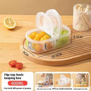 FORNICALMORE กล่องอาหารกลางวันแบบกล่องใส่อาหารปิดฝาพกพาได้นักเรียนกล่องใส่อาหารผลไม้หลายช่อง