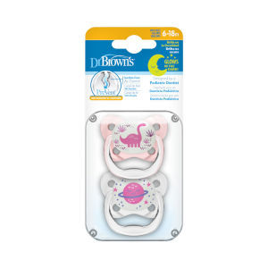 Dr. Browns Pacifier Prevent Butterfly Shield 2-Pack Glow in the Dark