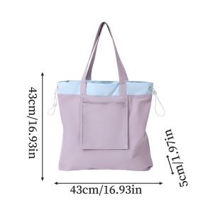 Waterproof Foldable Drawstring Tote Bag Candy Color Travel Student Bag RH2504