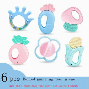 🌻Malaysia Stock🌻14 PCS/SET Newborn Teether Baby Toys Soft Rubber Infant Rattle Hanging Toys Kids Early Learning Education Toy