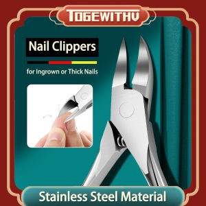 1PCS / 5PCS Nail Clipper for Ingrown or Thick Toenails Nail Trimmer Set with Nail File Cuticle Pusher Pedicure Manicure Tools Kit for Fingernails and Toenails Stainless Steel Nail Cutter for Paronychia Podiatry Nail Care Tool Dead Skin Dirt Remover