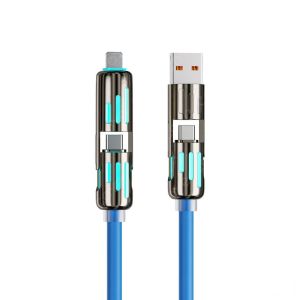 4 in 1 240W USB Type C Fast Charging Cable Phone Data Compatible with 18 17161514131211Pad Samsung Android Phone PD USB C Quick Charger Data Cable