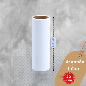 AT.Store ลูกกลิ้งเก็บฝุ่น ลูกกลิ้งเก็บขน ด้ามยาว ไม้ม็อบกำจัดเส้นผม ขนสัตว์เลี้ยง ทำความสะอาดพื้น/โซฟา (หน้ากว้าง 24cm)