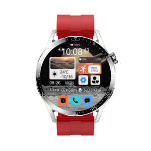 320mah long battery life metal leather silicone 3 bands waterproof smart watch round shape wireless charging SK37 smartwatches