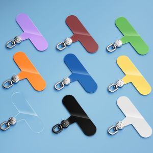 K0K4DQ 360° Rotatable Phone Lanyard Gasket Hanging Cord TPR Phone Card Clip Luxury Metal Metal Phone Patch Mobile Phone