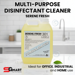 Multi-Purpose Disinfectant Cleaner SERENE FRESH 5L –Floral Scent Neutral pH Powerful Odour Control