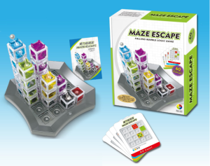 Gravity Maze Marble Run Logic Board Game and STEM Toy for Family Party Boys and Girls Age 8 and Up