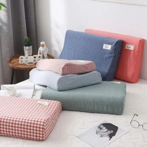 SHIRUI 1PC Cotton Latex Pillowcase Washable 30x50cm Pillow Cover Case Simple Comfortable Memory Pillow Cover For Home Bedroom Sleeping