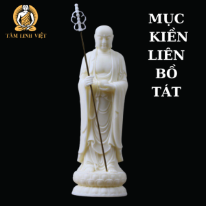 Tượng Mục Kiền Liên Bồ Tát chất liệu đá nhân tạo size 20cm nhập khẩu làng nghề đúc tượng mỹ nghệ Đài Loan