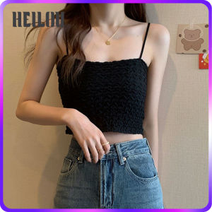 HEILOU Baju Wanita Fesyen Baru Crop Tops for Women Vest Camisoles with Padded Murah dan Cantik