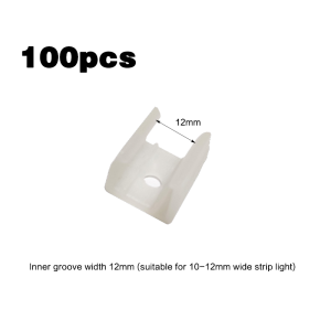 100PCS Dudukan Lampu Neon Klem Lampu Neon Braket Klem Neon Flexible Dudukan Neon Flex Led 12mm 17mm