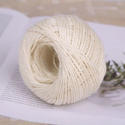 qjoq.ph  120m White Cotton Textured Twine String/Paper Twine
