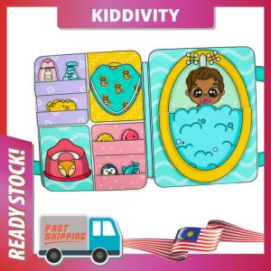 (DIY PACK) BUSY BOOK QUIET BOOK BABY CARE DOLL PAPER BOOK DIY BUSY BOOK KID ACTIVITY BOOK 安静书 纸娃娃安静书