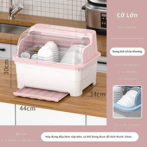 Hộp Đựng Chén Dĩa Ráo Nước Dung Tích Lớn Có Nắp Đậy Chống Bụi Cho Nhà Bếp Bát đũa bộ đồ ăn hộp chống bụi bát đĩa giá