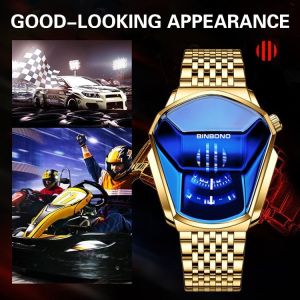 Mens Watch Motorcycle Concept Black Technology Luxury  Business