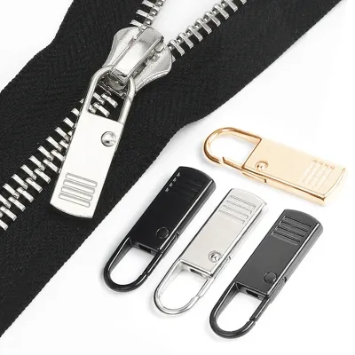 5pcs Zippers Slider Puller Instant Zippers Repair Kit Replacement for Broken Buckle Travel Bag Suitcase Zippers Head DIY Sewing