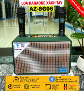 Loa Xách Tay AZPro SG06 - Đỉnh Cao Âm Thanh Cao Cấp Giá Rẻ Tặng Kèm 2 Micro Không Dây